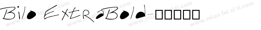 Bilo ExtraBold字体转换